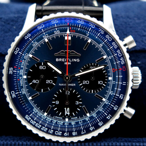 Breitling AB0139 Navitimer B01 with Blue Dial 41mm on Leather - Image 3