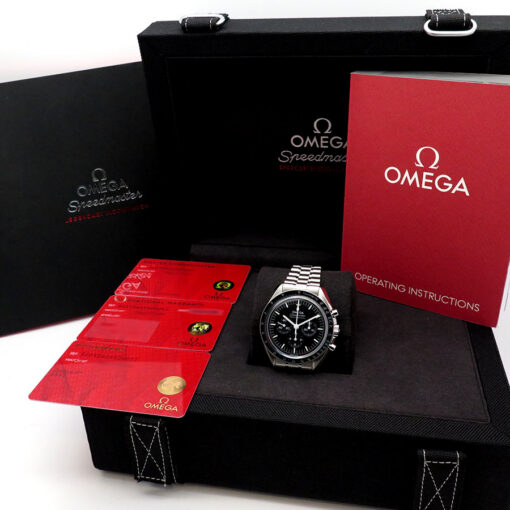Alternative view of Omega Speedmaster Professional Moonwatch “Sapphire Sandwich” with 3861 Movement