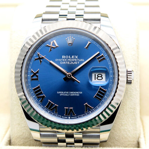 Rolex 126334 Datejust 41 with Blue Azzurro Dial on Jubilee - Image 3
