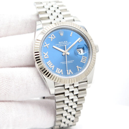 Rolex 126334 Datejust 41 with Blue Azzurro Dial on Jubilee