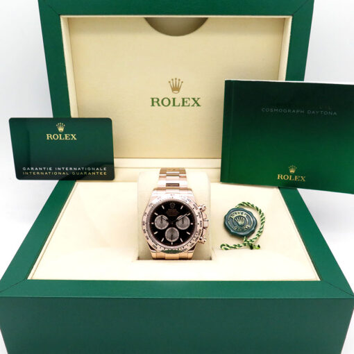 Alternative view of Rolex 126505 Cosmograph Daytona 18K Rose Gold with Black Dial