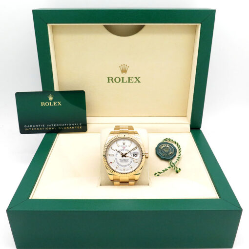 Alternative view of Rolex 326938 Skydweller 18K Yellow Gold with White Dial