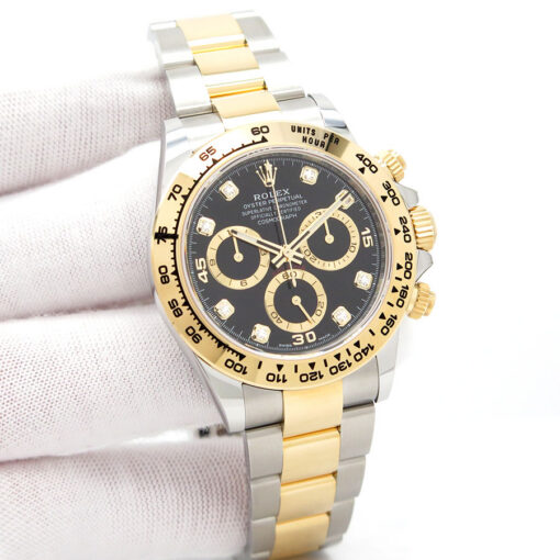 Rolex 116503 Cosmograph Daytona 18K/SS with Black Diamond Dial (New Old Stock)