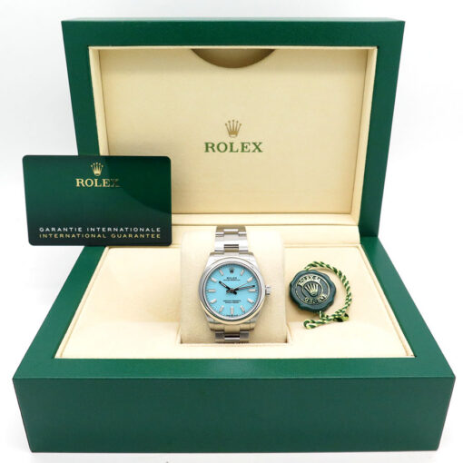 Alternative view of Rolex 277200 Oyster Perpetual 31 with Turquoise Dial