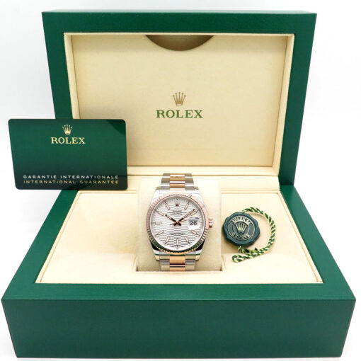 Rolex 126231 Datejust 18K/SS with Silver Fluted Motif Dial on Oyster - Image 2