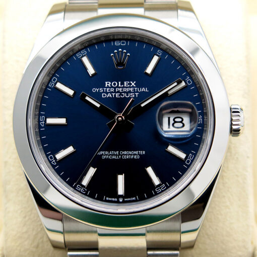 Rolex 126300 Datejust 41 with Blue Stick Dial on Oyster - Image 3