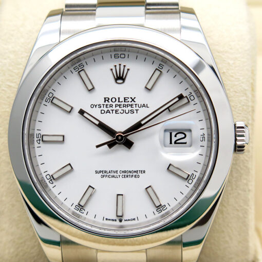 Rolex 126300 Datejust 41 with White Stick Dial on Oyster - Image 3