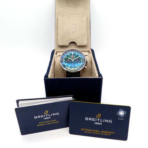 Alternative view of Breitling AB0137 Navitimer B01 Chronograph 46mm with Green Dial on Strap