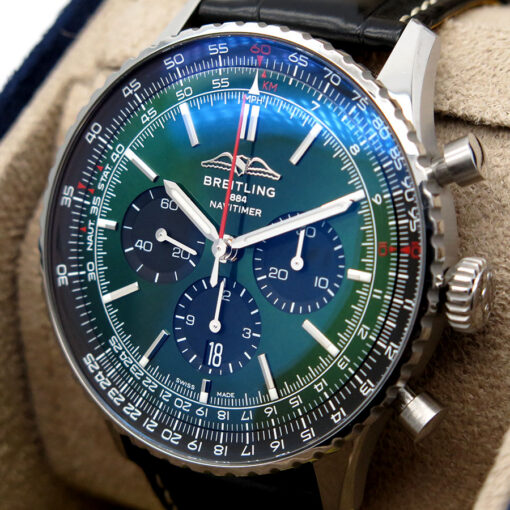 Breitling AB0137 Navitimer B01 Chronograph 46mm with Green Dial on Strap - Image 4