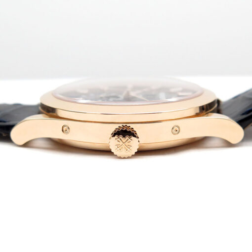Patek Philippe 5396R Annual Calendar Moonphase with Blue Diamond Baguette Dial - Image 6