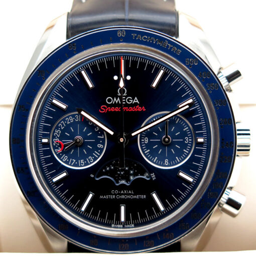 Omega Speedmaster Moonphase Chronograph with Blue Dial - Image 4
