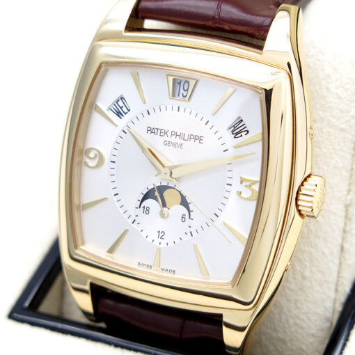 Patek Philippe 5135J Gondolo Calendario 18K Yellow Gold with Silver Dial - Image 3