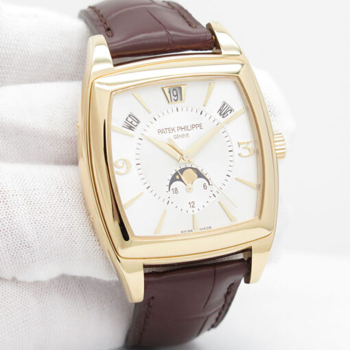 Patek Philippe 5135J Gondolo Calendario 18K Yellow Gold with Silver Dial