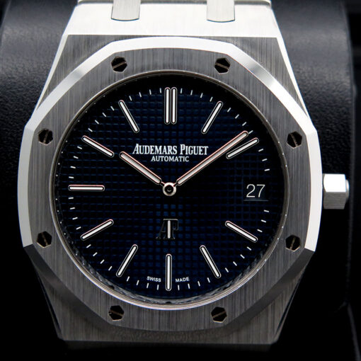 Audemars Piguet 15202ST Royal Oak "Jumbo" Ultra Thin with Blue Dial (New Old Stock) - Image 3