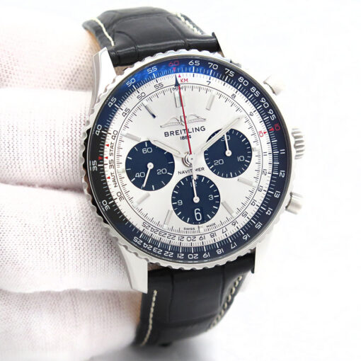 Breitling AB0138 Navitimer B01 Chronograph 43mm with Silver Dial