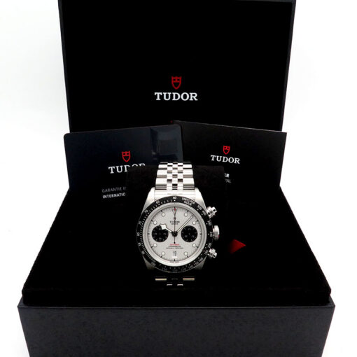 Alternative view of Tudor 79360N Black Bay Chronograph with White Dial on 5-Link