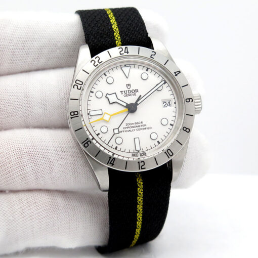 Tudor 79470 Black Bay Pro GMT with White Opaline Dial on NATO