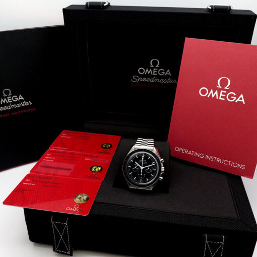 Alternative view of Omega Speedmaster Professional Moonwatch “Sapphire Sandwich” with 3861 Movement