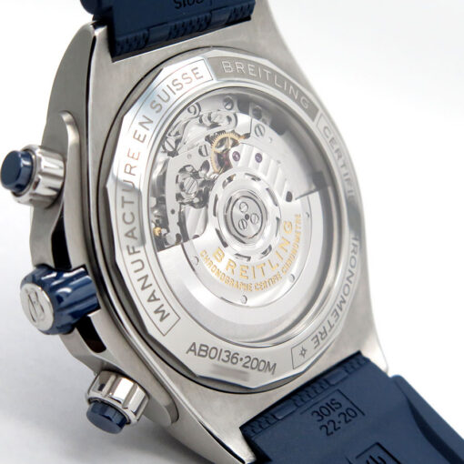 Breitling AB0136 Super Chronomat B01 44mm on Strap with Blue Dial - Image 4