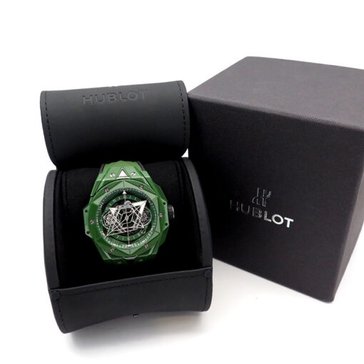 Alternative view of Hublot Big Bang Unico Sang Bleu II Green Ceramic 45mm Limited Edition