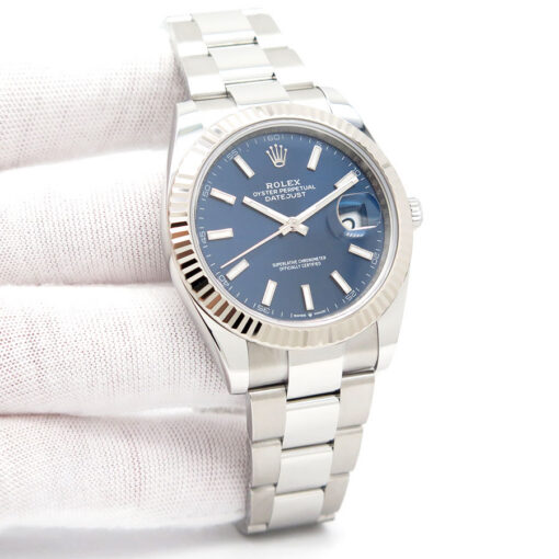 Rolex 126334 Datejust 41 with Blue Stick Dial on Oyster