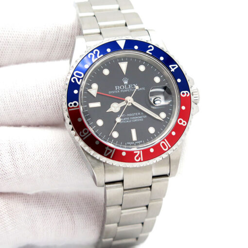 Rolex 16710 GMT Master II with Red/Blue Bezel and 3186 Movement