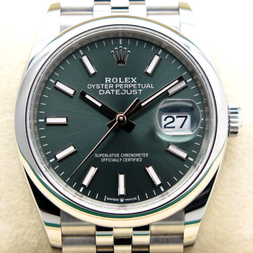 Rolex 126200 Datejust with Mint Green Dial on Jubilee - Image 3