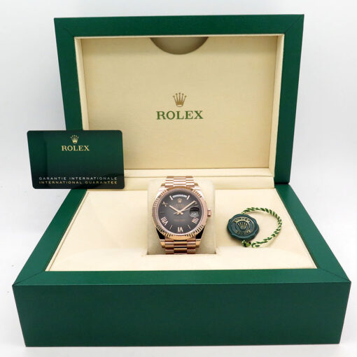 Alternative view of Rolex 228235 Day Date 40 18K Rose Gold with Slate Ombre Dial