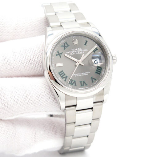 Rolex 126200 Datejust with Slate Roman Dial on Oyster
