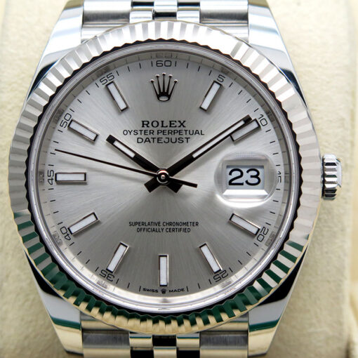 Rolex 126334 Datejust 41 with Silver Stick Dial on Jubilee - Image 3