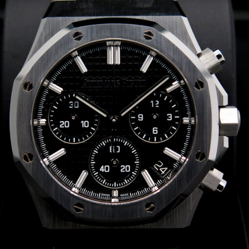 Audemars Piguet 26240ST Royal Oak Chronograph "50th Anniversary" with Black Dial (New Old Stock) - Image 4