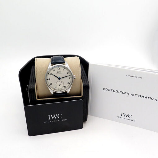 Alternative view of IWC IW358304 Portugieser 40mm Automatic with Silver Dial