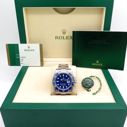 Alternative view of Rolex 116619LB Submariner 18K White Gold