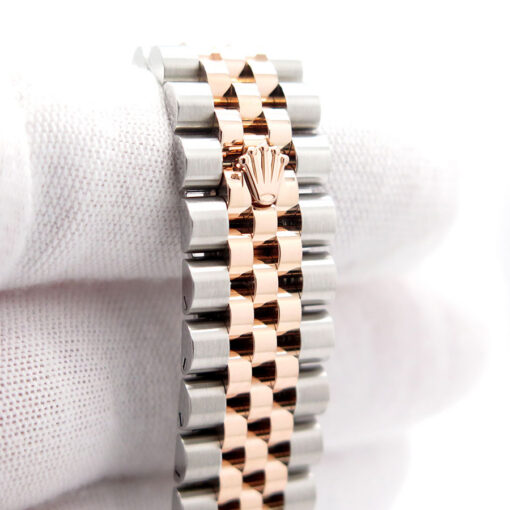 Rolex 278341RBR Datejust 18K/SS with Slate Roman Diamond VI Dial & Domed Diamond Bezel on Jubilee - Image 8