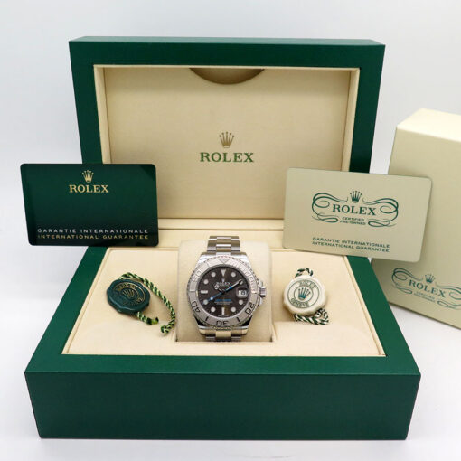 Alternative view of Rolex CPO 268622 Yachtmaster 37mm with Slate Dial