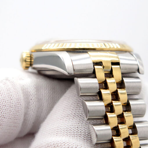 Rolex 16233 Datejust 18K/SS with Mother of Pearl Roman Dial on Jubilee - Image 8