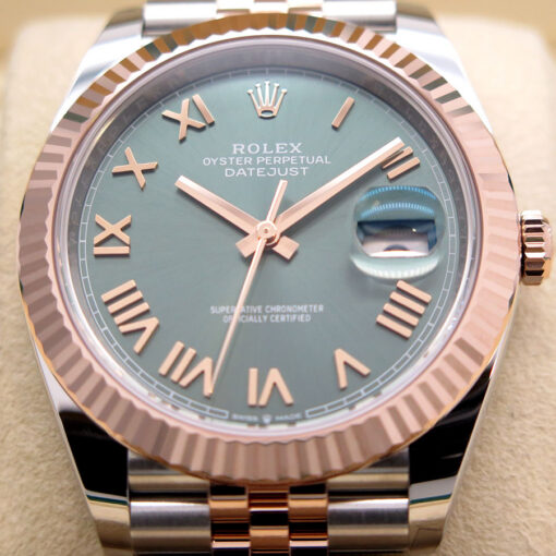Rolex 126331 Datejust 41 18K/SS with Mint Green Roman Dial on Jubilee (New Model) - Image 3
