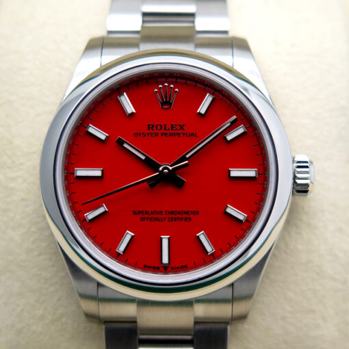 Rolex 277200 Oyster Perpetual 31 with Coral Red Dial - Image 3