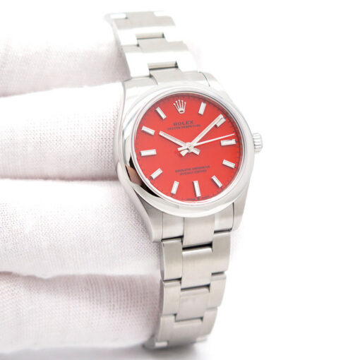 Rolex 277200 Oyster Perpetual 31 with Coral Red Dial