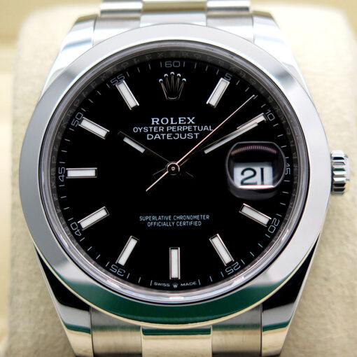 Rolex 126300 Datejust 41 with Black Stick Dial on Oyster - Image 3