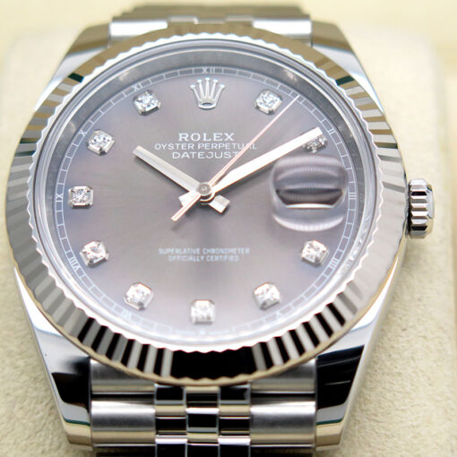 Rolex 126334 Datejust 41 with Slate Diamond Dial on Jubilee - Image 4