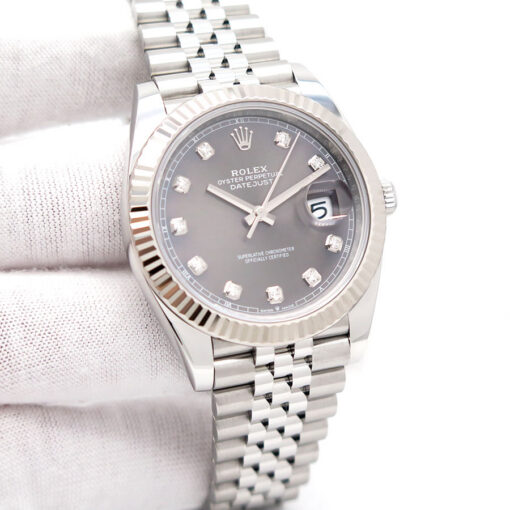 Rolex 126334 Datejust 41 with Slate Diamond Dial on Jubilee