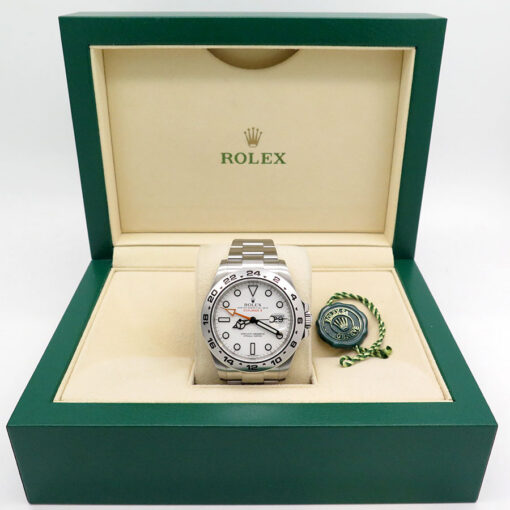 Alternative view of Rolex 216570 Explorer II with White Dial