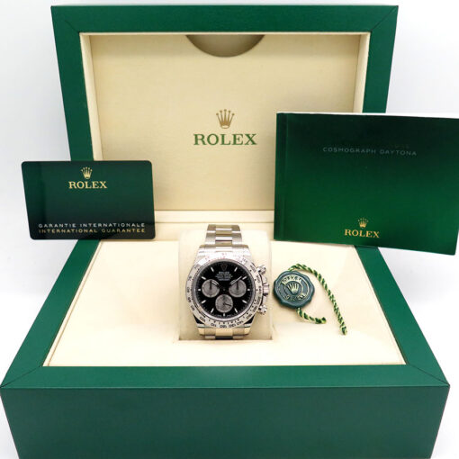 Alternative view of Rolex 126509 Cosmograph Daytona 18K White Gold with Black Dial