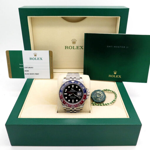 Alternative view of Rolex 126710BLRO GMT Master II on Jubilee (New Old Stock)