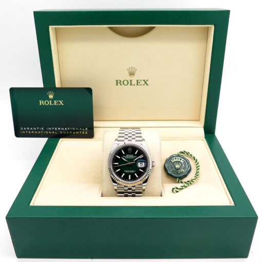 Alternative view of Rolex 126234 Datejust with Green Ombre Dial on Jubilee (New Model)