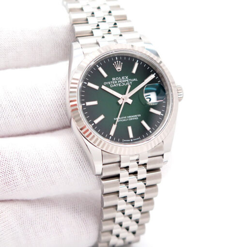 Rolex 126234 Datejust with Green Ombre Dial on Jubilee (New Model)