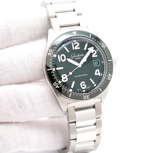 Glashutte SeaQ Original Automatic with Green Dial on Bracelet