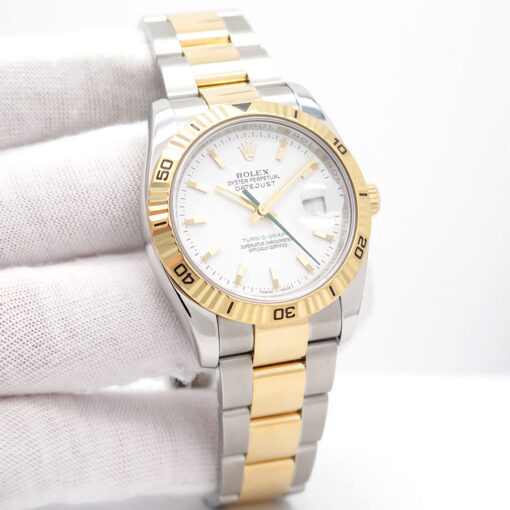 Rolex 116263 Datejust 18K/SS Turn-O-Graph Japan Limited Edition with White Dial