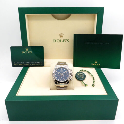 Rolex 116509 Cosmograph Daytona 18K White Gold with Blue Dial - Image 2